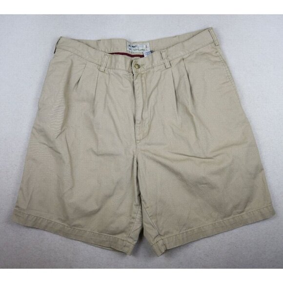 OLD NAVY - MEN'S PLEATED FRONT KHAKI CHINO SHORTS - SIZE 38 - 9" INSEAM - Picture 1 of 14